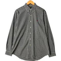 古着 ラルフローレン Ralph Lauren CUSTOM FIT 半袖 ボタンダウン チェックシャツ メンズL相当/eaa568730