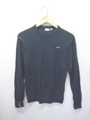 ◇ ⊇ UNIQLO × ANYA HINDMARCH キッズ 子供服 長袖 ニット セーター サイズ160 ネイビー メンズ レディース E  【1411130019357】