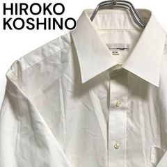 【訳アリ品】HIROKO KOSHINO ヒロココシノ カッターシャツ 形態安定シャツ 綿100％ ホワイト メンズ Size43-82 LLサイズ HKL411-01