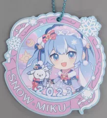 【中古】キーホルダー 雪ミク/2023 雪ミクオールスターズ ラバーチャーム きゅんキャラいらすとれーしょんず 「一番くじ 雪ミク ～SNOW MIKU～ Second Season」 K賞