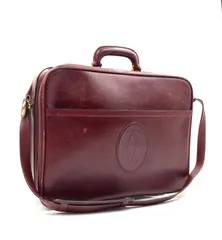 Cartier カルティエ  must de Cartier マストドゥカルティエ　2way トランク　スーツケース　ビジネスバッグ　肩がけ　レザー　本革　ボルドー　ゴールド金具　クロシェット　南京錠　鍵2個　メンズ　ビジネス　出張　小旅行　ラグジュアリー