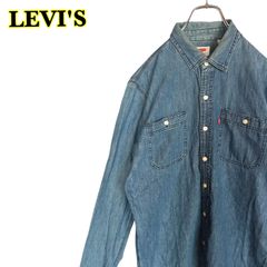 【HA3938】 LEVI'S  リーバイス　長袖シャツ　デニムシャツ　ブルー　Mサイズ