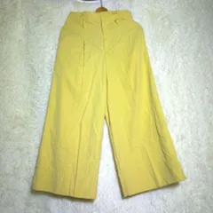 コムサイズム【7】レディース ガウチョパンツ ワイドパンツ イエロー 春夏