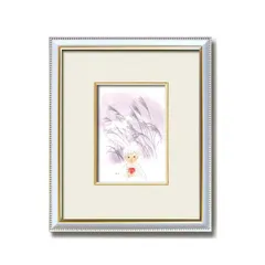 ギアマン作水彩画 タイトル「昼下がりの馬 サイズ額縁込み85cm✖️75cm