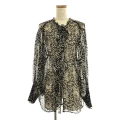 【美品】  ERiKOKATORi / エリコカトリ | フラワー シフォン ブラウス | F | ブラック/ホワイト | レディース