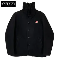 DANTON ダントン JD-8237 ﾌﾞﾗｯｸ 丸襟ｳｰﾙﾓｯｻｼﾞｬｹｯﾄ 38