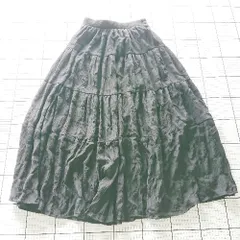 ◇ Θ classicalelf クラシカルエルフ ロング丈 ティアード スカート サイズS ブラック系 レディース E  【1508260057356】