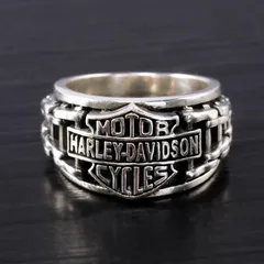 S925純銀 ハーレースタイル メンズリング タイシルバー風 ヴィンテージ仕上げ クールデザイン 個性派シルバーアクセサリ