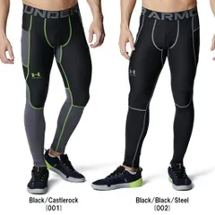 アンダーアーマー UAヒートギアアーマー ノベルティ レギンス メンズ 25SS ブラック グレー(6001539) ロングスパッツ