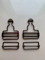 オーバーオール サロペット 金具パーツ 吊りカン 40mm メタリックブラック