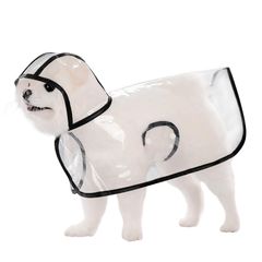 新品 AmzBarley 犬用 レインコート ポンチョ 合羽 透明 無地 軽量 通気性 耐久性 快適 柔らかい 着脱簡単 犬 服 ?外 雨具 帽子付 両足 防水 防雪 防風 子犬 小型犬 中型犬 犬用 雨 カッパ シンプル ボタン式 調整可能 リード穴付き 梅