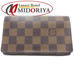 LOUIS VUITTON ルイヴィトン ダミエ 二つ折り財布 ポルトモネ ビエ トレゾール N61730 エベヌ/181460【中古】