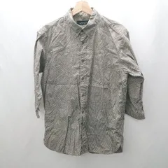 ◇ ⊂◎ UNITED ARROWS ユナイテッドアローズ 綿 ドット柄 長袖 シャツ サイズXL モカ系 メンズ E  【1502180054112】