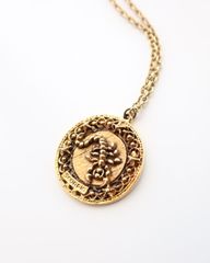 scorpion design top vintage necklace スコーピオン 蠍 サソリ モチーフ ゴールドカラー ヴィンテージ ネックレス