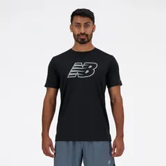 ニューバランス NewBalance Sport Essentials プリントショートスリーブTシャツ MT41224 BK ブラック NB 半袖 Tシャツ ランニング ドライ