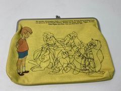 ■未使用■ｱｺﾓﾃﾞ ﾃﾞｨｽﾞﾆｰ くまのﾌﾟｰさん がま口 ﾏﾙﾁﾎﾟｰﾁ 黄色（0384）【★38-188】
