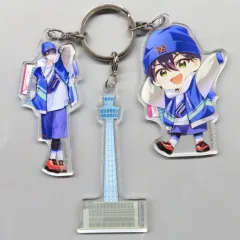 【中古】キーホルダー 剣持刀也 ご当地3連キーホルダー 「バーチャルYouTuber にじさんじ7大タワーコラボ」