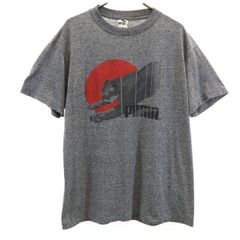 PUMA プーマ 90s USA製 オールド 半袖 Tシャツ L チャコールグレー メンズ 古着