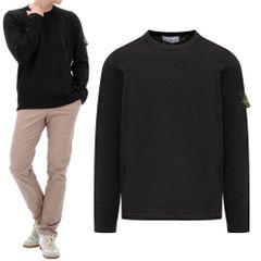 35 STONE ISLAND ストーンアイランド 8015502B0 A0029 ブラック サマーニット セーター