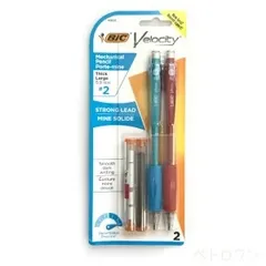 【Bic Pencil Velocity】  ビック 　ベロシティ 　0.9mm 　ペンシルセット 　２本 +　消しゴム + 替え芯 　使いやすいモデル