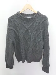 ◇ JOURNAL STANDARD relume レリューム ケーブル編み 長袖 ニット セーター サイズF ブラック系 レディース P  【1406110019885】