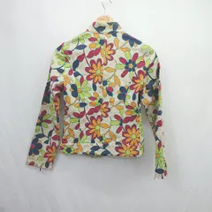 ◇ ⊂ GRACE グレイス 総柄　花 長袖 フルジップブルゾン サイズ36 ベージュ系 レディース E  【1506190000176】
