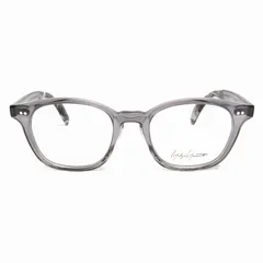 ヨウジヤマモト YOHJI YAMAMOTO 伊達メガネ サングラス アイウェア ロゴ 19-0064-2 ウェリントン 52□21 145 グレー メンズのサムネイル