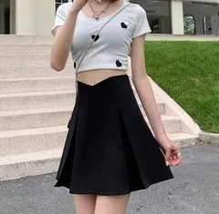 ハイウエスト Aライン ミニスカート レディース カジュアル 美脚 おしゃれ スカート インナーパンツ付き プリーツスカート着やせ 無地 スカート 膝上スカート ボトムス きれいめ ハイウエスト