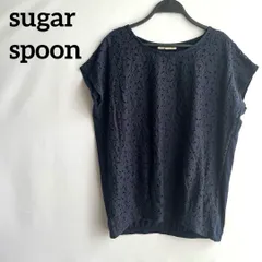 sugar spoon半袖レースFトップスブラウス暗色シンプル高級感