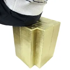 イースね ゴールドバー 金塊 スツール 椅子 チェア 腰掛け オブジェ 置物 インテリア おもしろ 雑貨 飾り アメリカン雑貨