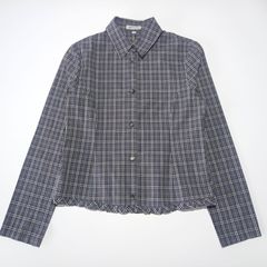 バーバリー 長袖 チェックシャツ ブラウス グレー 160Aサイズ Burberry