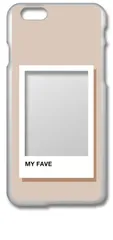【新品未使用】iPhone6 Plus / 6s Plus アイフォン6sプラス クリア ハードケース (ベージュ) インスタント写真風 フォトフレーム くすみカラー カバー スマホケース cl-iphone6plus-401