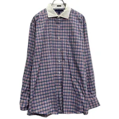 TOMMY HILFIGER 長袖 チェックシャツ トミーフィルフィガー XL~ レッド ブルー ビッグサイズ ポケット 古着卸 アメリカ仕入 a702-5608
