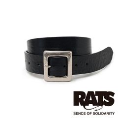 【RATS/ラッツ】LEATHER BELT - BLACK × SILVER / レザーベルト / 25'RA-0214【メンズ】【送料無料】