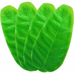 バナナリーフ 4枚セット 葉っぱ 南国演出 結婚式 パーティ 造花 大