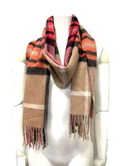 【中古】【美品】PINKY＆DIANNE　ピンキーアンドダイアン　カシミヤ100％　マフラー　チェック　秋冬＿S19＿セルモアから出品＿s-0072-r19