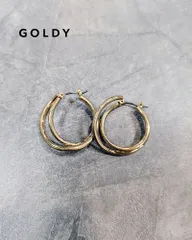 GOLDY/ゴールディ/ダブルラインアシンメトリーフープピアス/アクセサリー/1241213のサムネイル