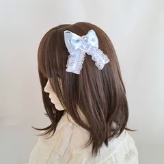 推し活リボン 推し色リボン リボンクリップ ヘアクリップ ヘアアクセサリー ツインテール 2個セット スカイブルー 水色 アイドル 参戦リボン 現場 イベント ライブ コンサート 入学式 卒業式 結婚式