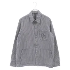 CHROME HEARTS (クロムハーツ) LAST BITE ラストバイト クロスボールボタンカバーオールヒッコリーデニムジャケットのサムネイル