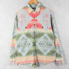 POLO Ralph Lauren チンスト付き ネイティブ柄 コットンシャツ L