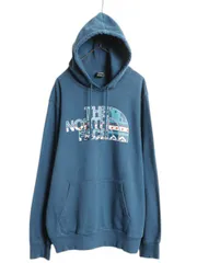 【お得なクーポン配布中!】 ノースフェイス プリント スウェット フード パーカー メンズ XL プルオーバー 裏起毛 トレーナー アウトドア グラフィック 大きいサイズ