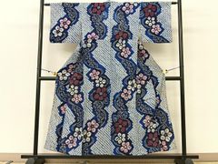 3*m様 絞り浴衣 有松絞り【美品】 藤の花 160/64 手縫い - メルカリ
