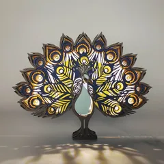 クジャク   置物 装飾品 現代工芸品美術品 Amazon.co.jp: 【MERUS】置物 オブジェ インテリア 家具 彫像