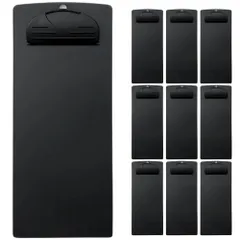 Chicer 伝票ホルダー (黒 小サイズ 10個セット) 伝票バインダー 伝票クリップボード 伝票ばさみ お会計ボード ファイルクリップ 飲食店 レストラン 備品 ((小)10個) [(小)10個]