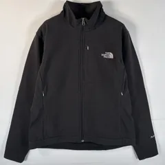 古着 ザ・ノースフェイス THE NORTH FACE フルジップフリースジャケット シェルジャケット ワンポイントロゴ L  ブラック レディース