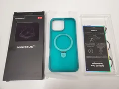 ★CASEKOO iPhone 16 Pro Max 用 ケース 米軍MIL規格 横縦両立 指紋防止 マット仕上げ MagSafe対応 黄変防止 半透明 ストラップホール付き ワイヤレス16promax 用ケース 6.9インチ「MagicStand」(青碧)