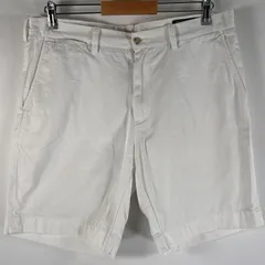 古着 90's/90年代 ポロバイラルフローレン Polo by Ralph Lauren ショートパンツ チノパン ポロチノ ジップアップ w34  ホワイト メンズ