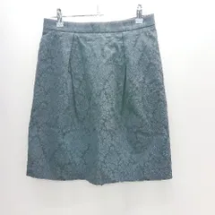 ◇ ensuite エンスウィート ミニ丈 台形 スカート サイズ3 ネイビー系 レディース E  【1406050096465】