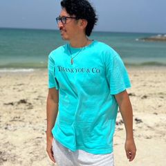 Tシャツ　Thank you＆Co. ティファニーブルー　　ユニセックス　半袖