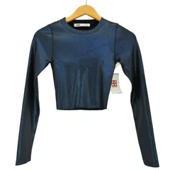 ザラ ZARA クロップド メタリックトップス レディース import：XS 